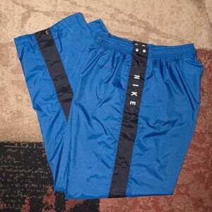 Vintage Large Blue Nike Track Pants (Size Large)